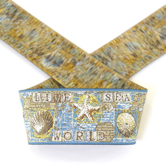 109413_Лента жаккард SAFISA, 50 мм, 15 м, цвет 01