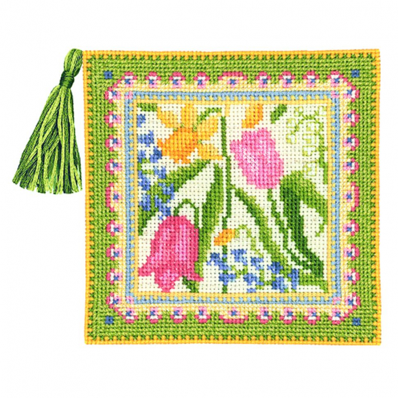 Набор для вышивания Le Bonheur des Dames арт.3452 Чехол для игл Pique Aiguille Printemps (Весна) 10х10 см