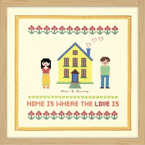 Набор для вышивания крестом XIU CRAFTS арт.2870702 Дом желтого цвета 25х25 см