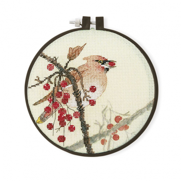 Набор для вышивания крестом XIU CRAFTS арт.2032603 Птица и сливы 15х15 см Набор для вышивания крестом XIU CRAFTS арт.2032603 Птица и сливы 15х15 см