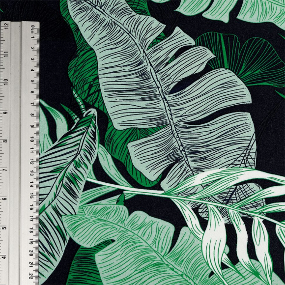 Ткань Штапель 90 г/м? 100% вискоза шир.145 см арт.TBY.Vi.pr.E791.2 цв.02 черный рул.25м