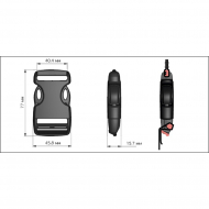 Фастекс 40мм FE40 цв.черный нагрузка 90 кг уп.100 шт