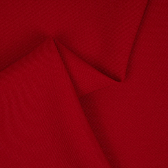 Ткань Габардин кач-во Фухуа 180 г/м? 100% полиэстер шир.150 см арт.TBY.Gbf.24102.7 цв.07 красный рул.25м