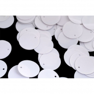 Пайетки россыпью арт.TBY-FLK045 35мм цв.035 белый уп.50г