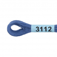 Нитки для вышивания Gamma мулине (3071-3172) 100% хлопок 24 x 8 м цв.3112 св.св.синий