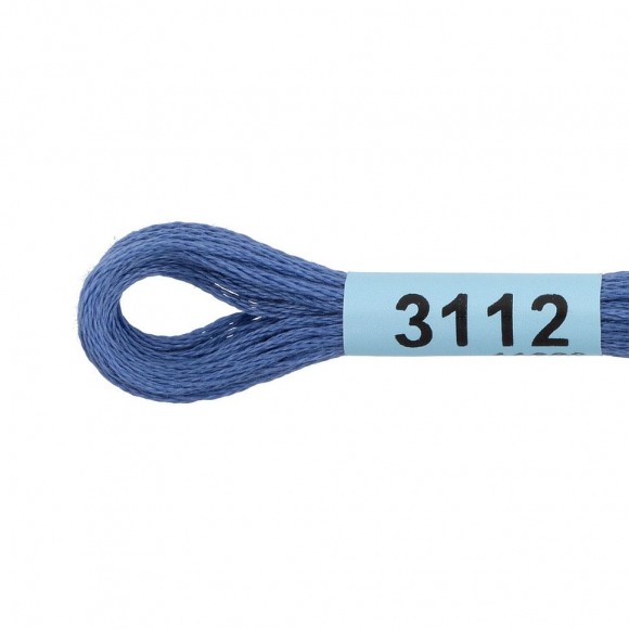 Нитки для вышивания Gamma мулине (3071-3172) 100% хлопок 24 x 8 м цв.3112 св.св.синий