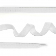 Шнурки плоские 10мм классическое плетение х/б дл.150см цв.001 отбелка (10 комп)