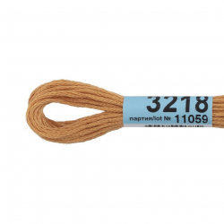 Нитки для вышивания Gamma мулине (3173-6115) 100% хлопок 24 x 8 м цв.3218 св.горчичный