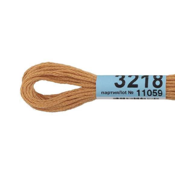 Нитки для вышивания Gamma мулине (3173-6115) 100% хлопок 24 x 8 м цв.3218 св.горчичный