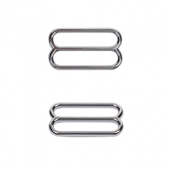 Пряжка регулятор для бюстгальтера металл TBY-815 15мм цв.никель, уп.1000шт