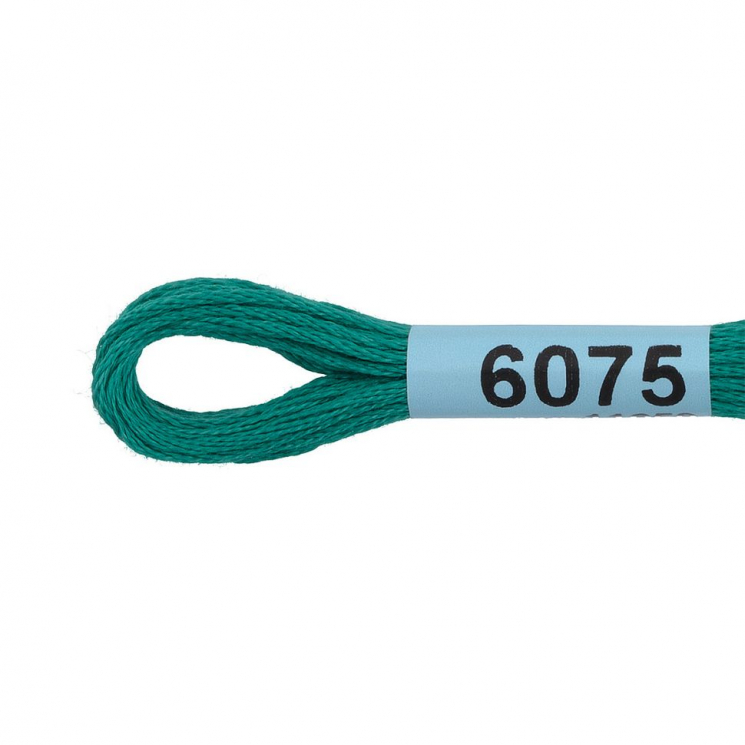Нитки для вышивания Gamma мулине (3173-6115) 100% хлопок 24 x 8 м цв.6075 т.бирюзовый