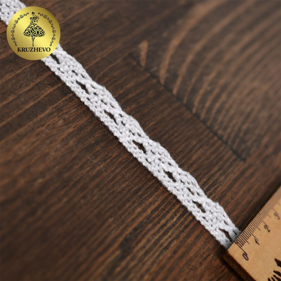 Тесьма вязаная KRUZHEVO 15мм TBY.5635 цв.02 белый уп.50м Тесьма вязаная KRUZHEVO 15мм TBY.5635 цв.02 белый уп.50м