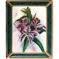 Набор для вышивания ВЫШИВАЛЬНАЯ МОЗАИКА арт. 140ЦВ Акварельные цветы. Лилии 19х26см