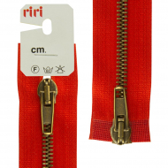 50829_Молния металл разъёмная, 2 замка, AT, 5 мм, 70 см, цвет тесьмы 2407, красный