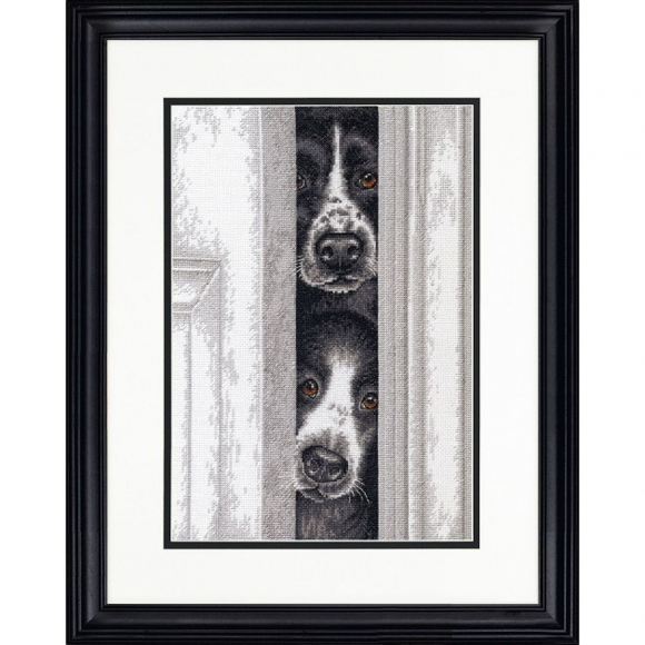 Набор для вышивания DIMENSIONS арт.DMS-70-35400 Кто там? 25,40х35,56 см