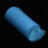 Фатин средней жесткости в шпульках блестящий,100% нейлон, арт.TBY.C шир.150мм цв.16 синий уп.22.86м