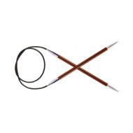 47072 Knit Pro Спицы круговые для вязания Zing 5,5мм/40см, алюминий