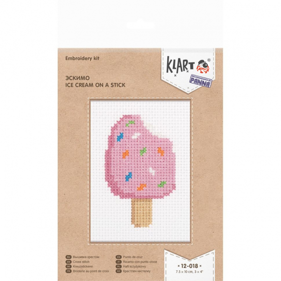 Набор для вышивания KLART арт. 12-018 Эскимо 7,5х10 см