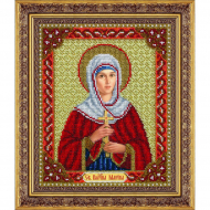 Набор для вышивания бисером ПАУТИНКА арт.Б-1084 Св. Велико-Мученица Марина 20х25 см