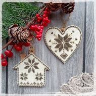 185723_Набор для вышивания "Сердечко+домик (орех/крем)" 185723_Набор для вышивания "Сердечко+домик (орех/крем)"