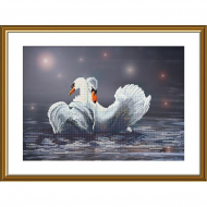 Набор для вышивания мулине НОВА СЛОБОДА арт.СВ3207 Лебединая верность 27х38 см