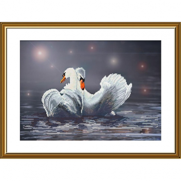 Набор для вышивания мулине НОВА СЛОБОДА арт.СВ3207 Лебединая верность 27х38 см