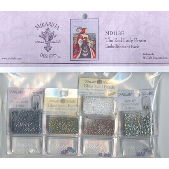 42119_Набор (комплектация) к схеме Mirabilia "Пиратка в красном"