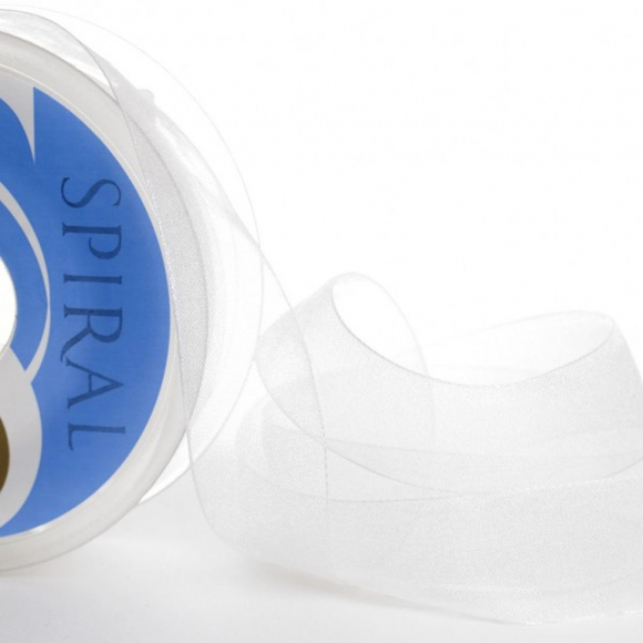 Лента органза SAFISA 39 мм, 25 м, цвет 02, белый Лента органза SAFISA 39 мм, 25 м, цвет 02, белый