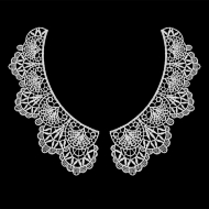 Воротник гипюр KRUZHEVO арт.TR.24GY10 23см цв.белый уп.50 комп