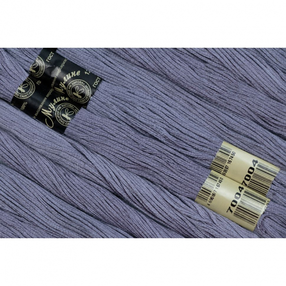 Нитки мулине цв.7004 серо-голубой 12х10м С-Пб