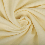Ткань трикотаж Футер 2х нитка начес с лайкрой 190г опененд 100+100см ваниль 11-0616 пач.45-70м