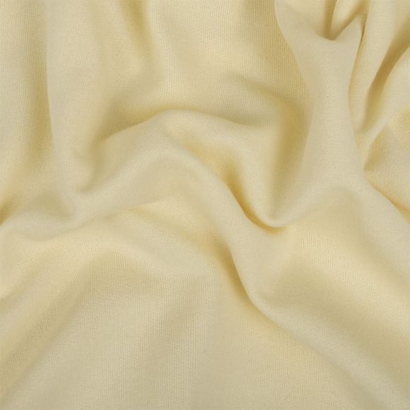 Ткань трикотаж Футер 2х нитка начес с лайкрой 190г опененд 100+100см ваниль 11-0616 пач.45-70м Ткань трикотаж Футер 2х нитка начес с лайкрой 190г опененд 100+100см ваниль 11-0616 пач.45-70м