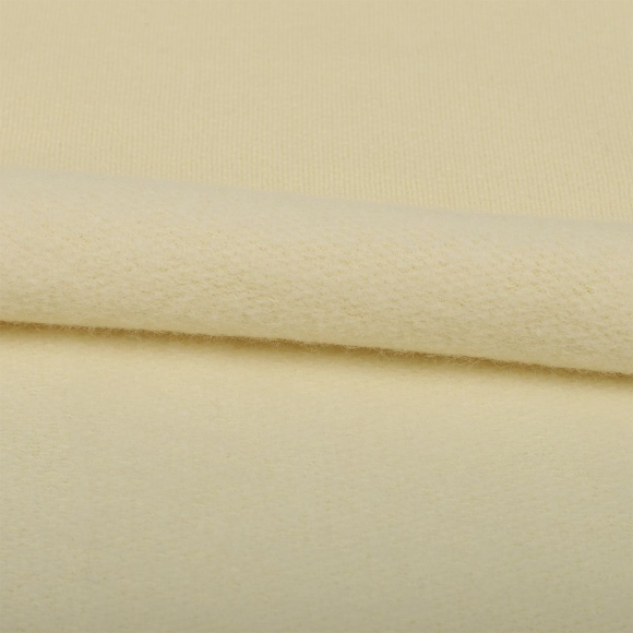 Ткань трикотаж Футер 2х нитка начес с лайкрой 190г опененд 100+100см ваниль 11-0616 пач.45-70м Ткань трикотаж Футер 2х нитка начес с лайкрой 190г опененд 100+100см ваниль 11-0616 пач.45-70м