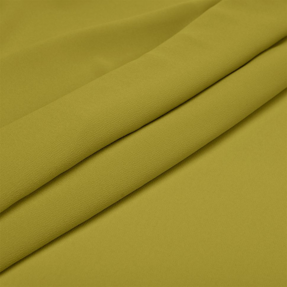 Ткань креп-шифон арт.TBY.8021-190 плот.105г/м2 100% ПЭ шир. 150см цв.190 горчица рул.35м