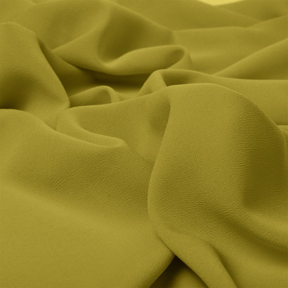 Ткань креп-шифон арт.TBY.8021-190 плот.105г/м2 100% ПЭ шир. 150см цв.190 горчица рул.35м