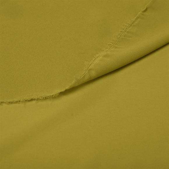 Ткань креп-шифон арт.TBY.8021-190 плот.105г/м2 100% ПЭ шир. 150см цв.190 горчица рул.35м