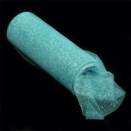 Фатин с глиттером, средней жесткости в шпульках,100% ПЭ, арт.TBY.C шир.150мм цв.04 бирюзовый уп.9,14м