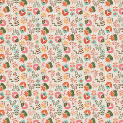 Ткань для пэчворка PEPPY Лесные Жители 146 г/м? 100% хлопок цв.ЛЖ-14 белый уп.50х55 см