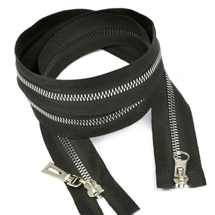 Молния MaxZipper трактор №8 2 замка TT2, 80см, цв.черн/серебро уп.10шт