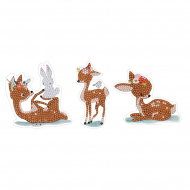 Кристальная мозаика ФРЕЯ арт.ALVN-304 Оленята (наклейки) 10х9 см