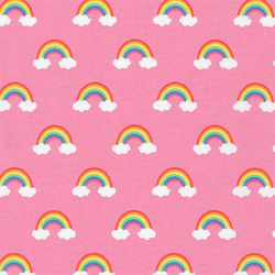 Ткань для пэчворка PEPPY Happy Little Unicorns 146 г/м? 100% хлопок цв.AUI-17165-10 PINK уп.50х55 см