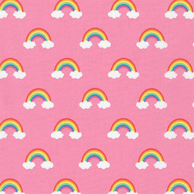 Ткань для пэчворка PEPPY Happy Little Unicorns 146 г/м? 100% хлопок цв.AUI-17165-10 PINK уп.50х55 см