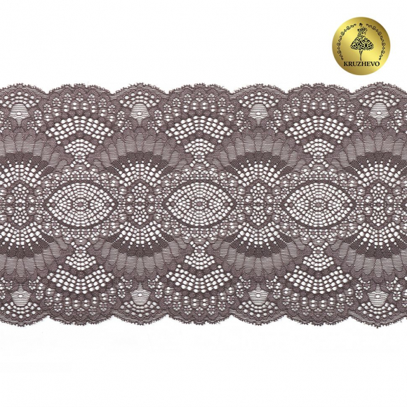 Кружево-стрейч KRUZHEVO арт.TBY.30239 шир.195мм цв.3094 тауп уп.25м