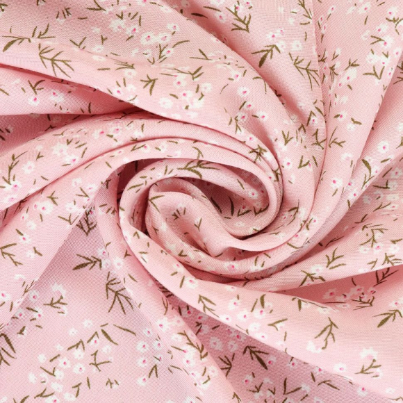 Ткань Штапель 105 г/м? 100% вискоза шир.145 см арт.Р.26983.05 цв.05 розовая пудра уп.45м