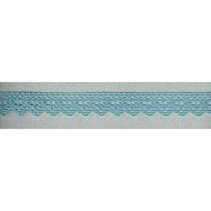54965_Мерсеризованное хлопковое кружево, 25 мм, цвет темно-голубой