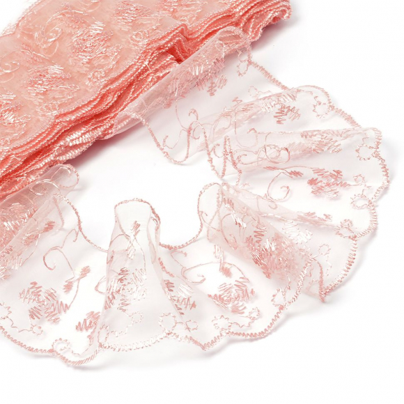 Кружево капрон KRUZHEVO арт.TBY 30011 шир.65мм цв.135(146S) св.персиковый уп.13,7м