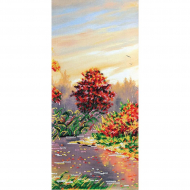 Набор для вышивания бисером АБРИС АРТ арт. AB-413 Осенние зарисовки-2 20х43 см