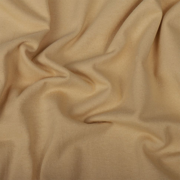 Ткань трикотаж Кулирка с лайкрой 175г опененд 100+100см миндаль 14-0936 уп.10м