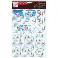 107034_Бумага с высеченными элементами "Снеговик"