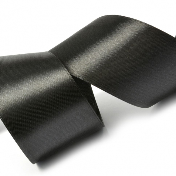 Лента атласная 50мм цв.3173 черный IDEAL уп.27,4 м